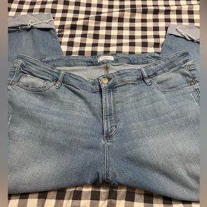 LOFT fresh cut cuffed skinny jeans, size 26, vintage light indigo wash, EUC